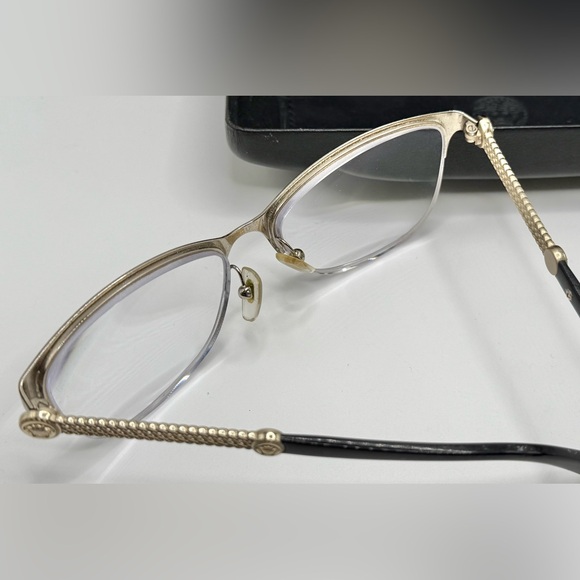 Versace Prescription Glasses VE Mod1228 1291 black/pale gold frames/frame only - Picture 5 of 12